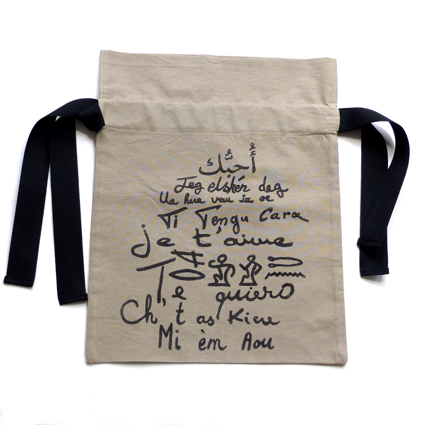 Sac à cadeau JE T'AIME Lin