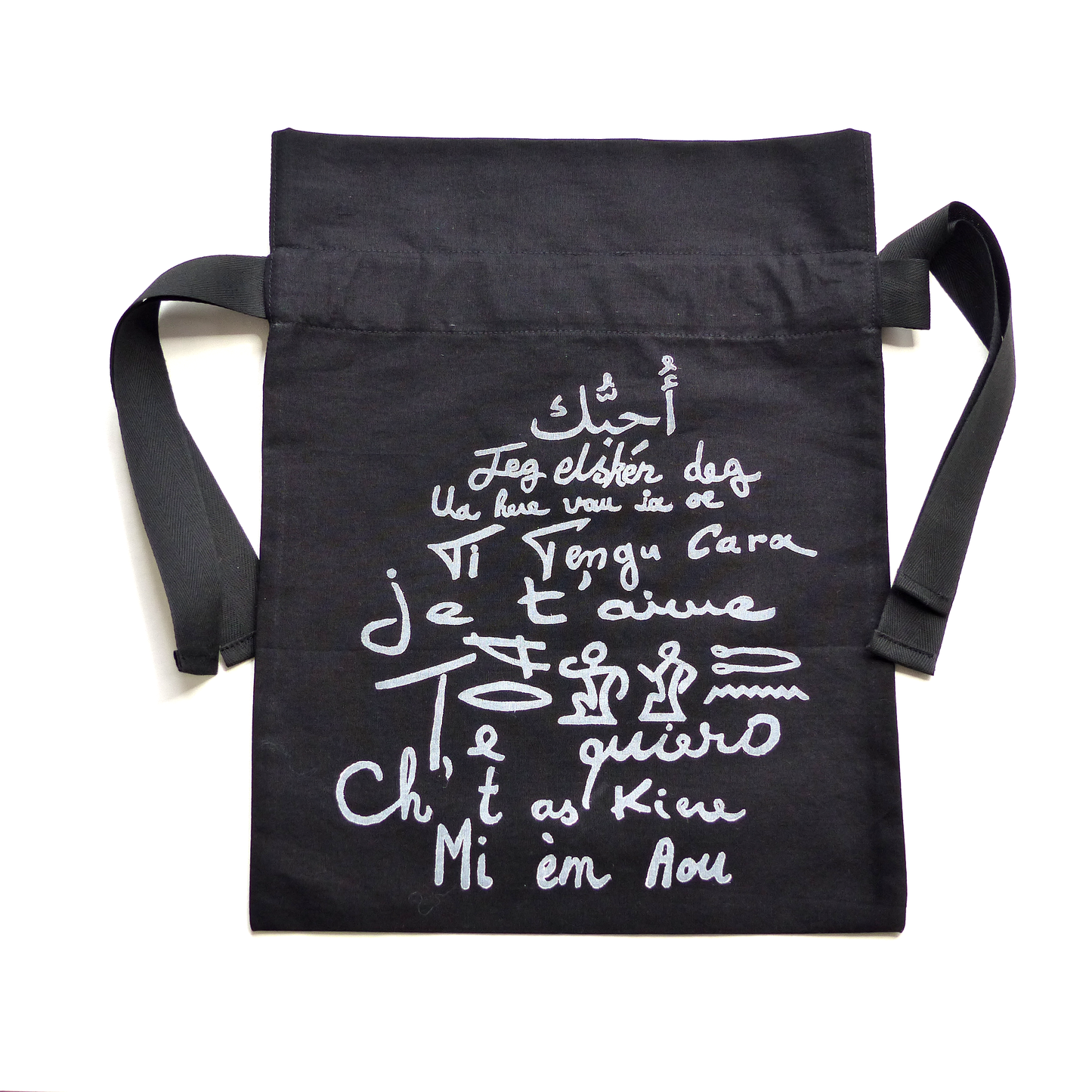 Sac à cadeau JE T'AIME Noir